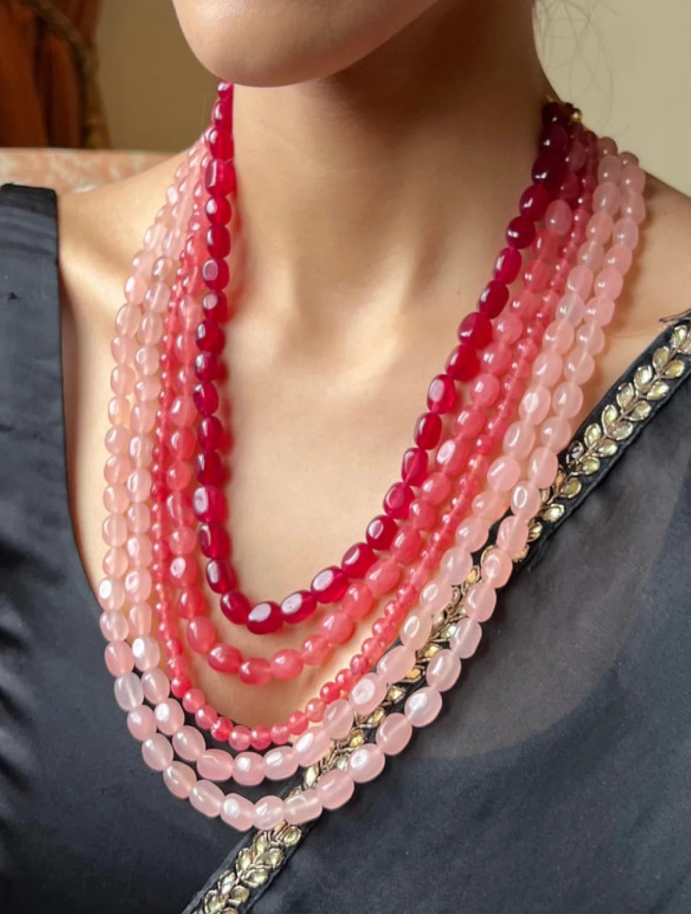 Nayantara Ombre Emerald Mala