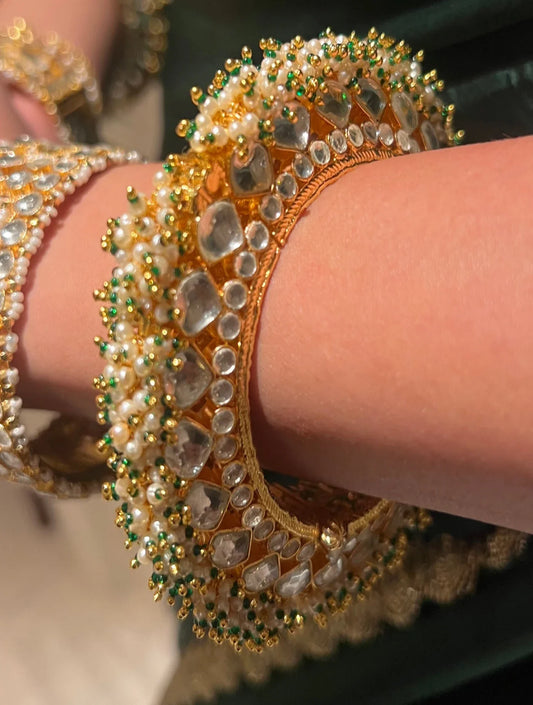 RINA Round-Shaped Jadau Bridal Polki Bangle