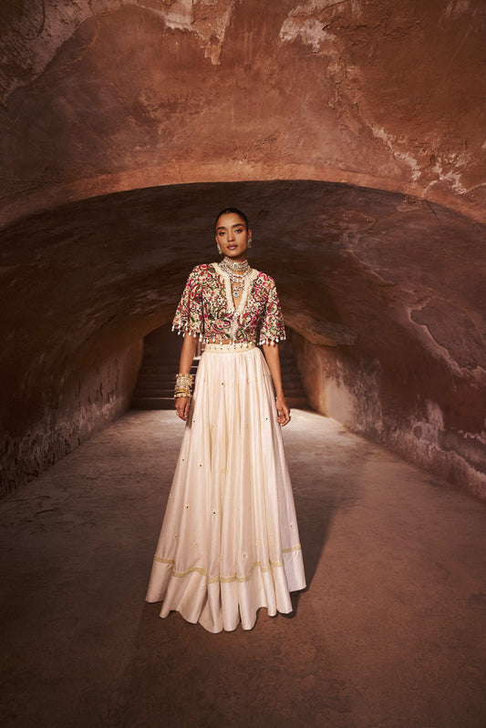 Desert Rose Blouse Lehenga Set