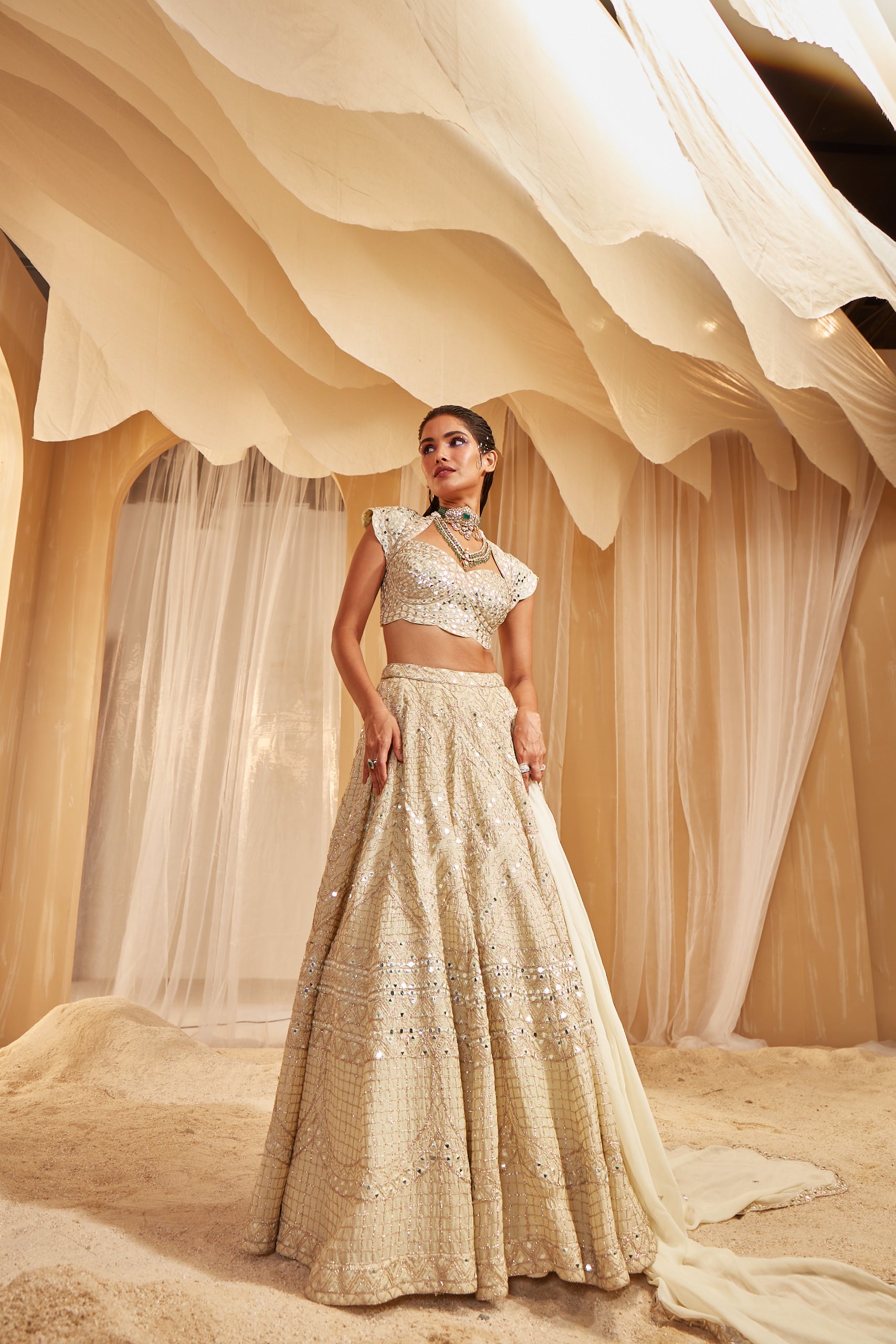 MINT GREEN BRIDAL LEHENGA SET SAAKS MINT GREEN BRIDAL LEHENGA SET SAAKS
