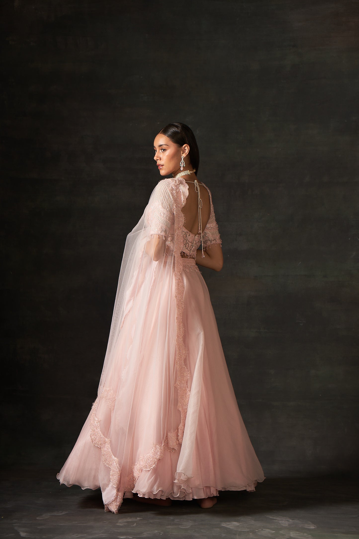 PINK EMBROIDERED LEHENGA SET