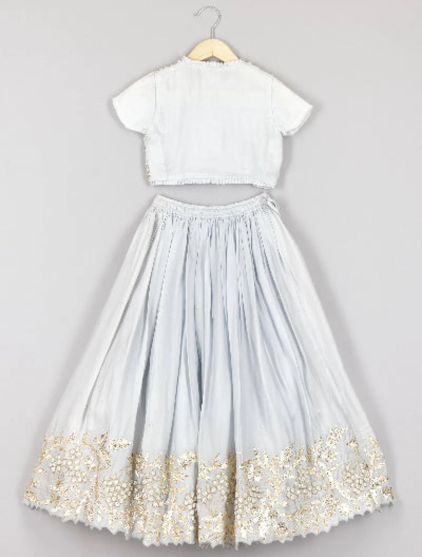 Moti Blue Top and Lehenga