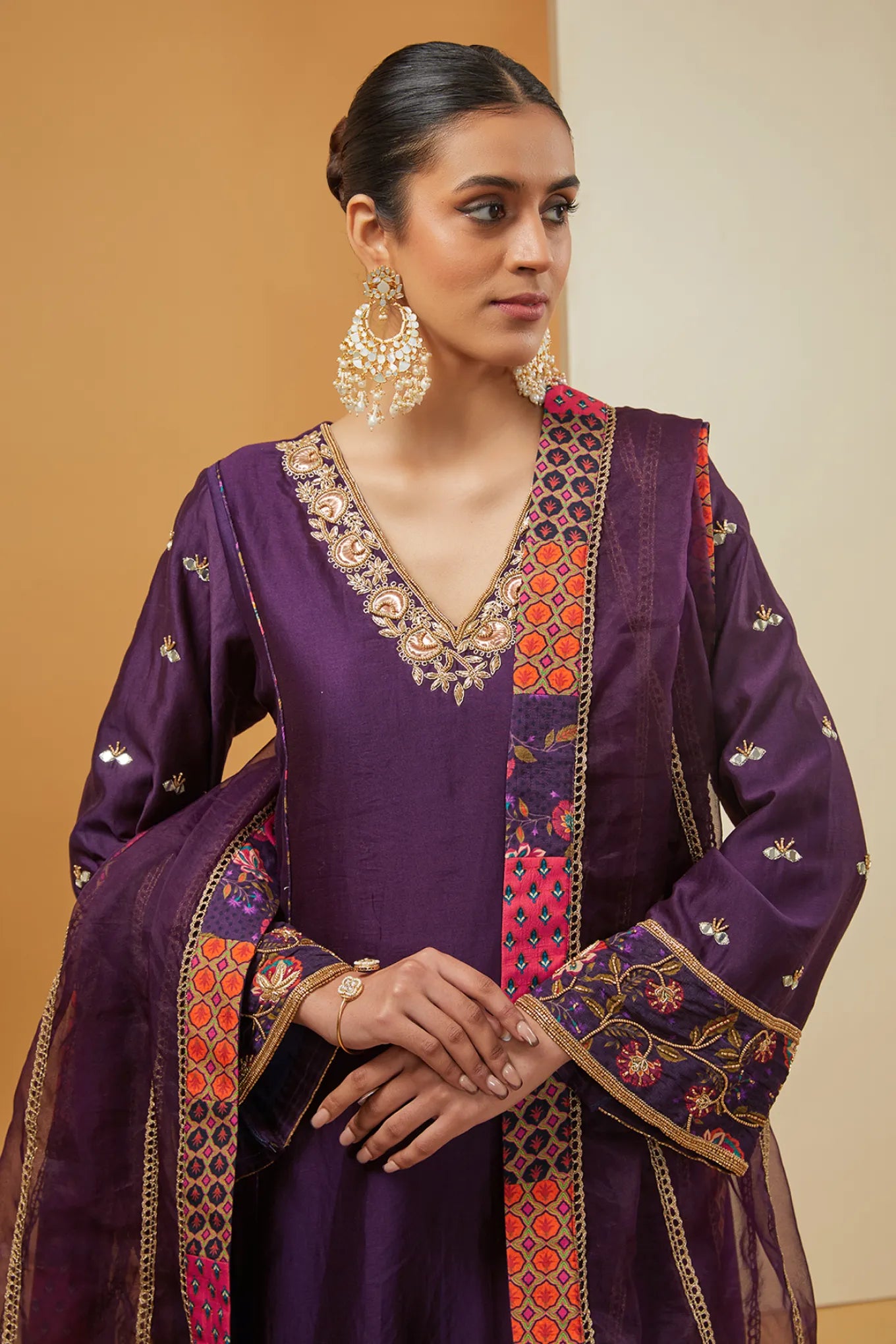 Purple Kurta Set