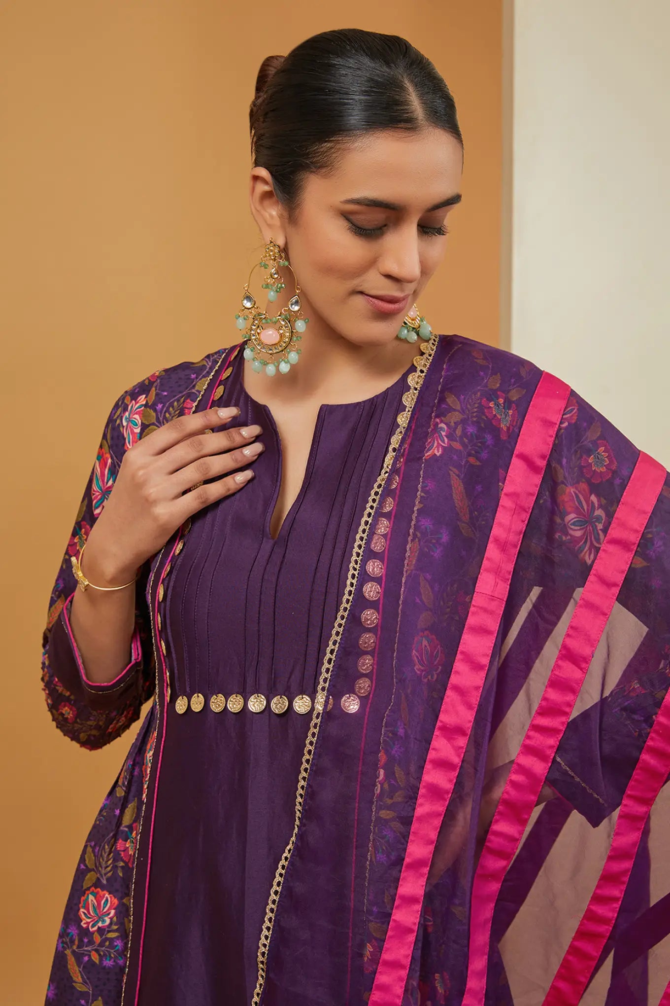 PURPLE KURTA SET