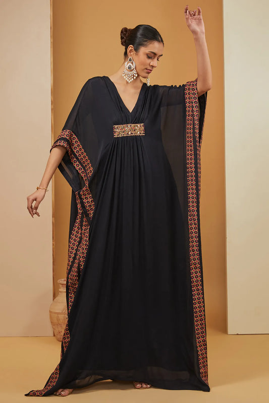BLACK KAFTAN SET