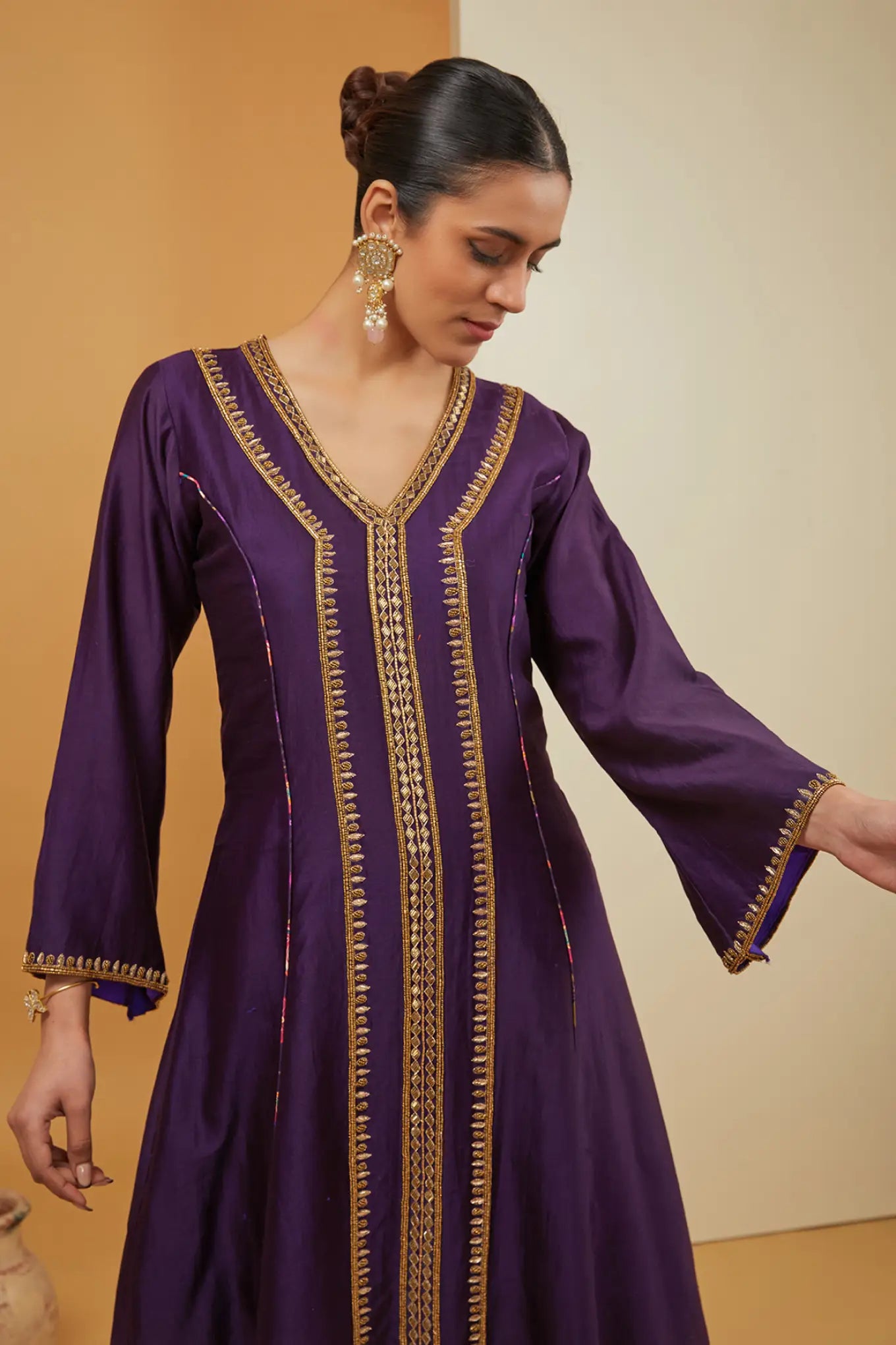 PURPLE KURTA SET
