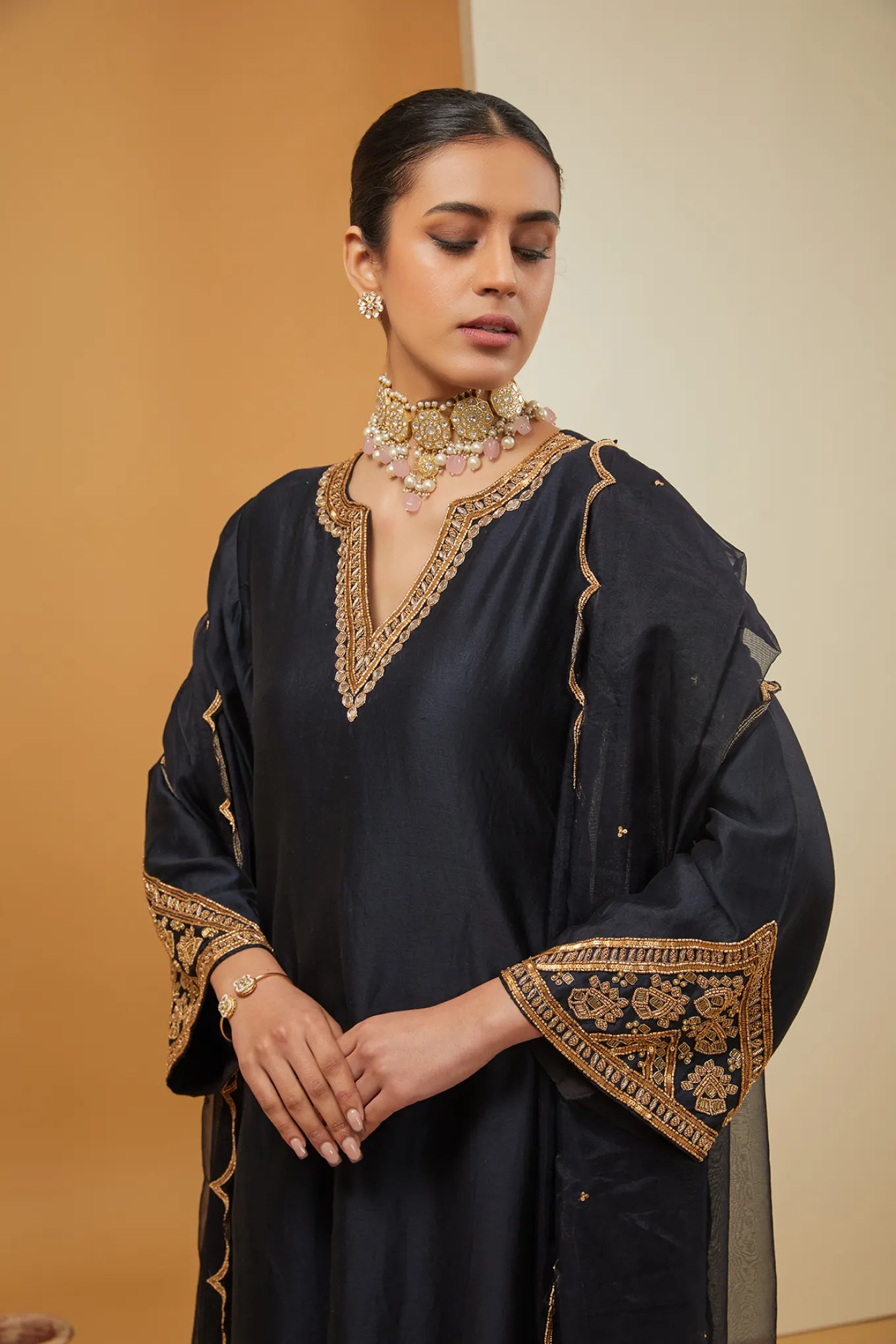 BLACK KURTA SET