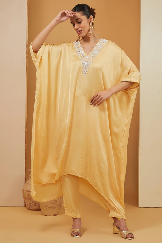 YELLOW KAFTAN SET