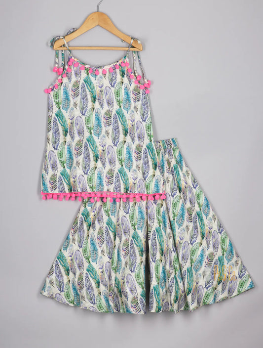 New Leaf Printed Kurta and Flare Pant