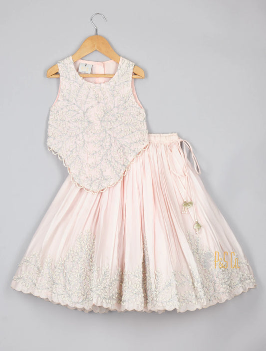 Pink Moti Jaal Ghagara Blouse