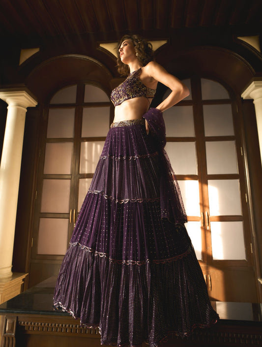 PURPLE LEHENGA