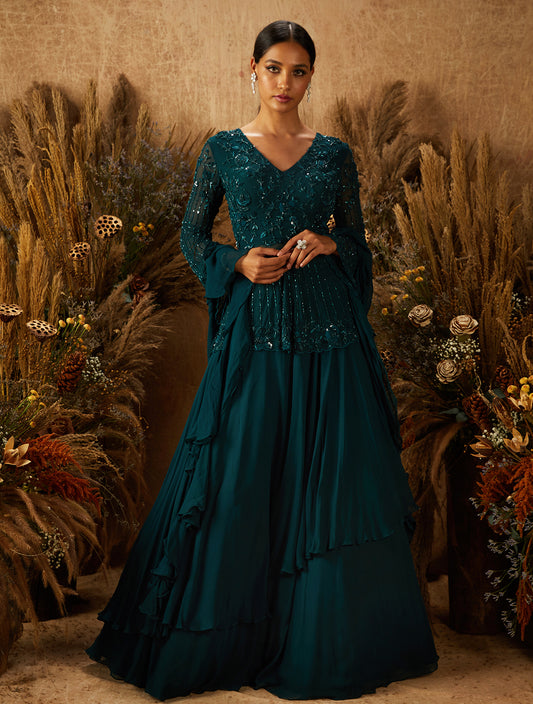 Carla Layered Lehenga Set