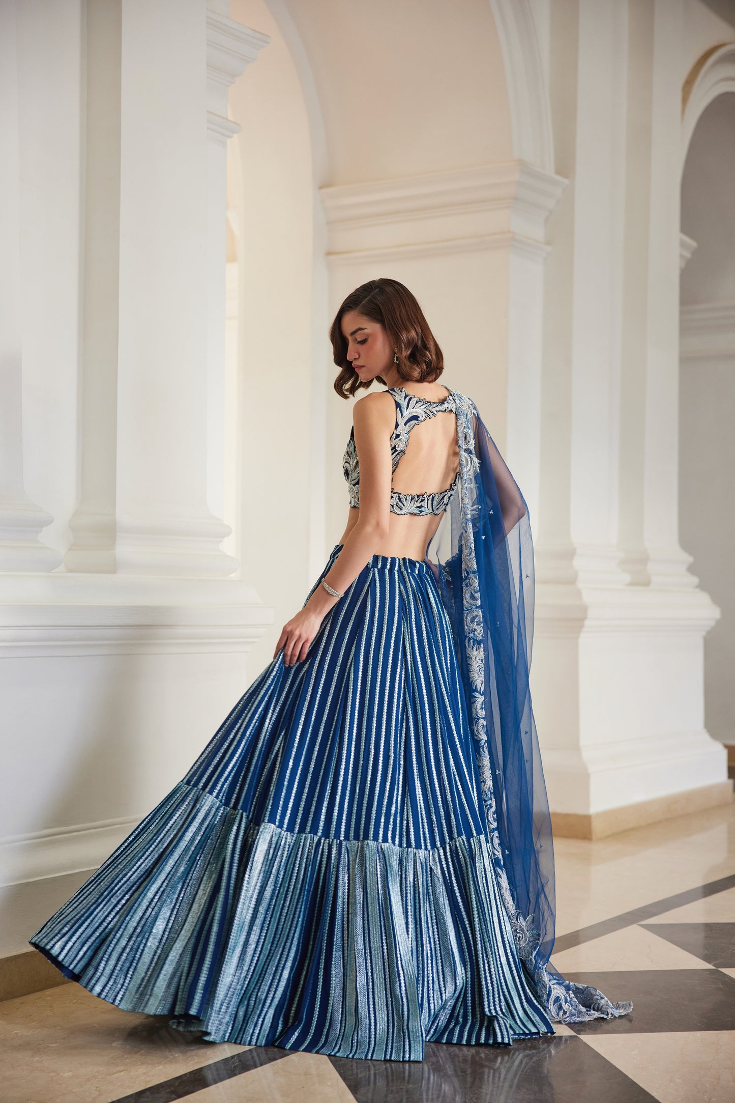 Teal Blue Lehenga Set