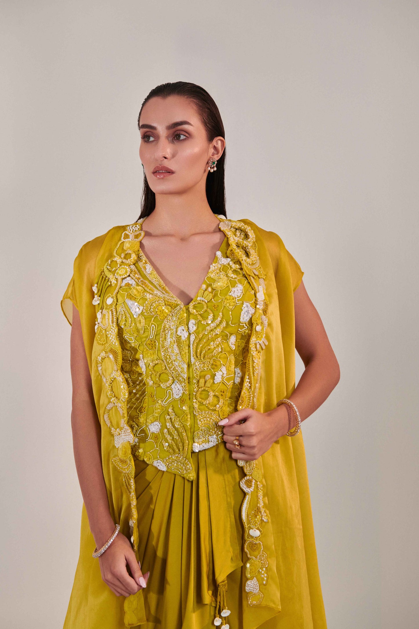 Satin Organza Cape