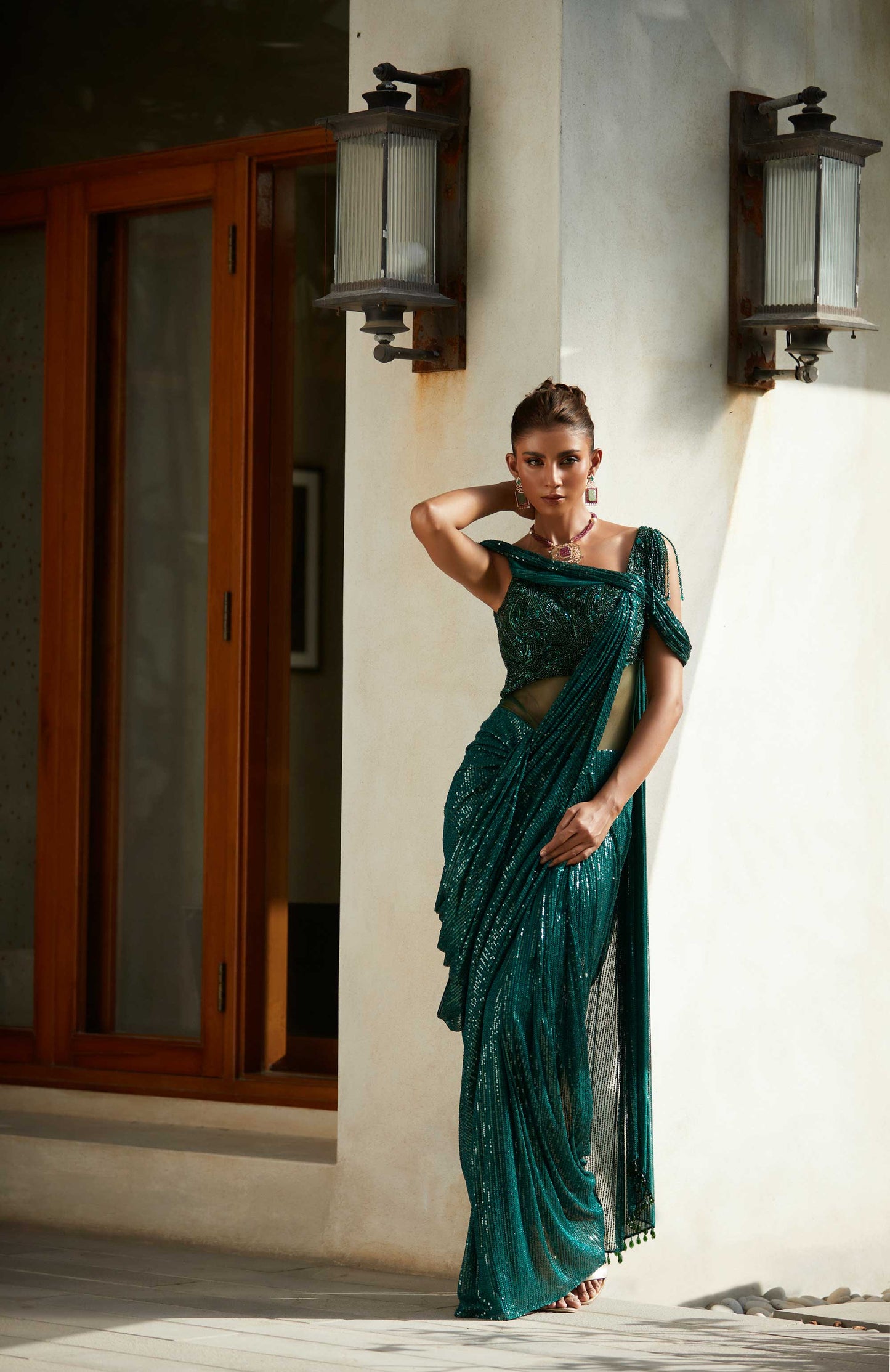 Emerald Green Saree