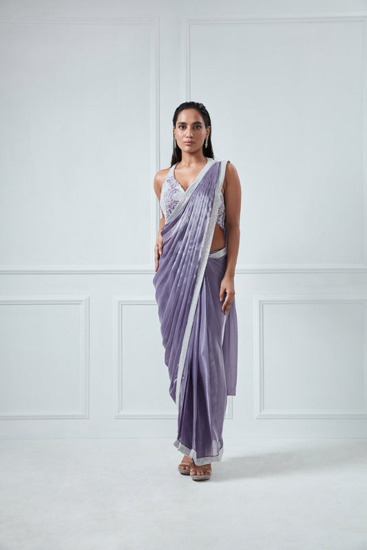 LILAC SAREE SET