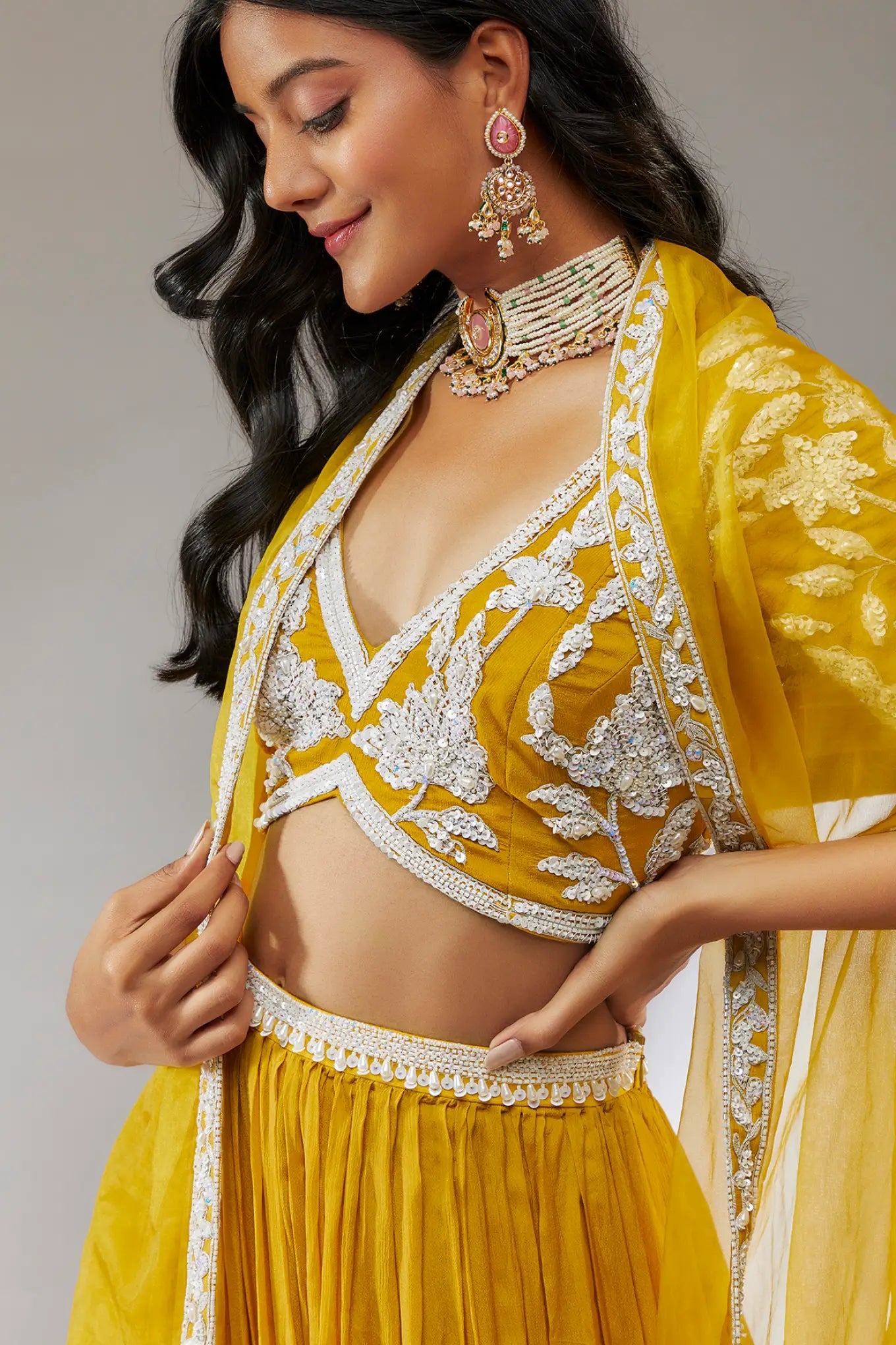 CHIFFON LEHENGA SET