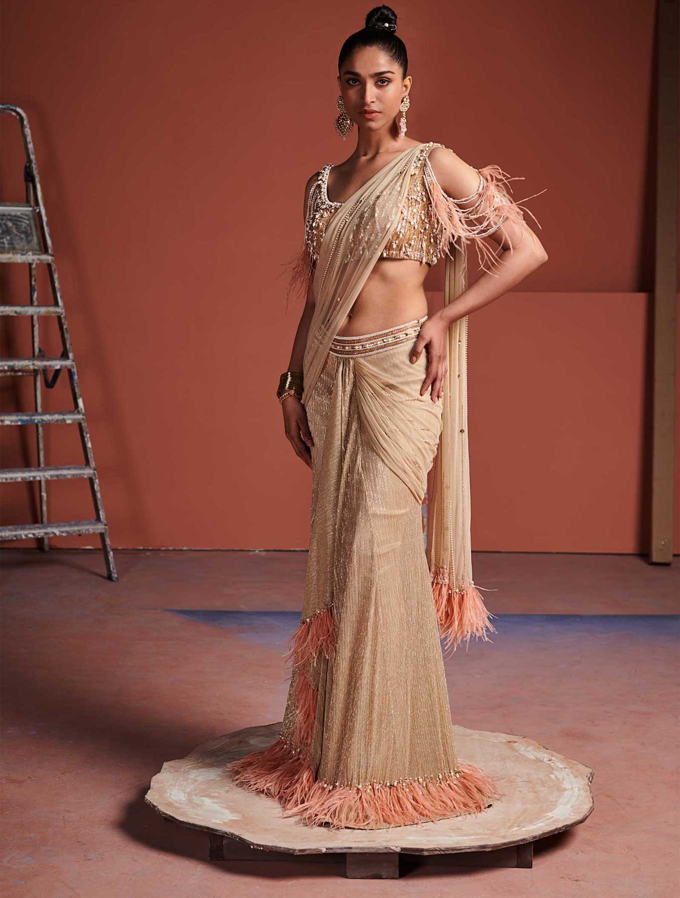 Gold Shimmer Saree