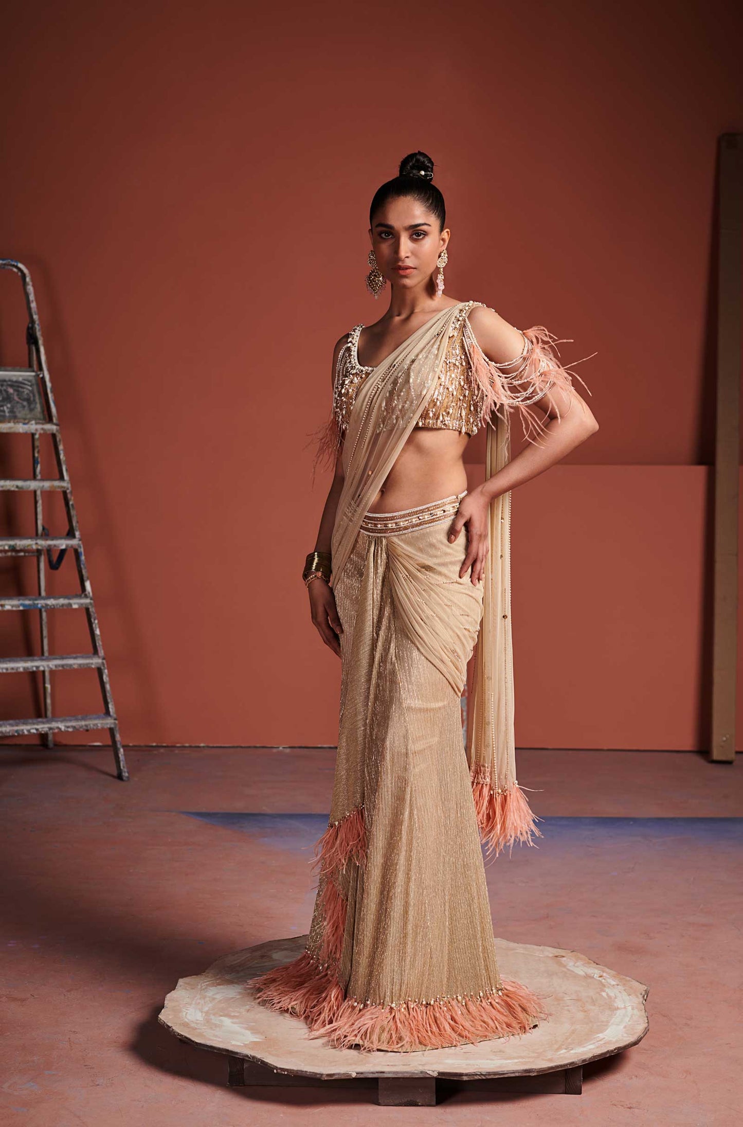 Gold Shimmer Saree