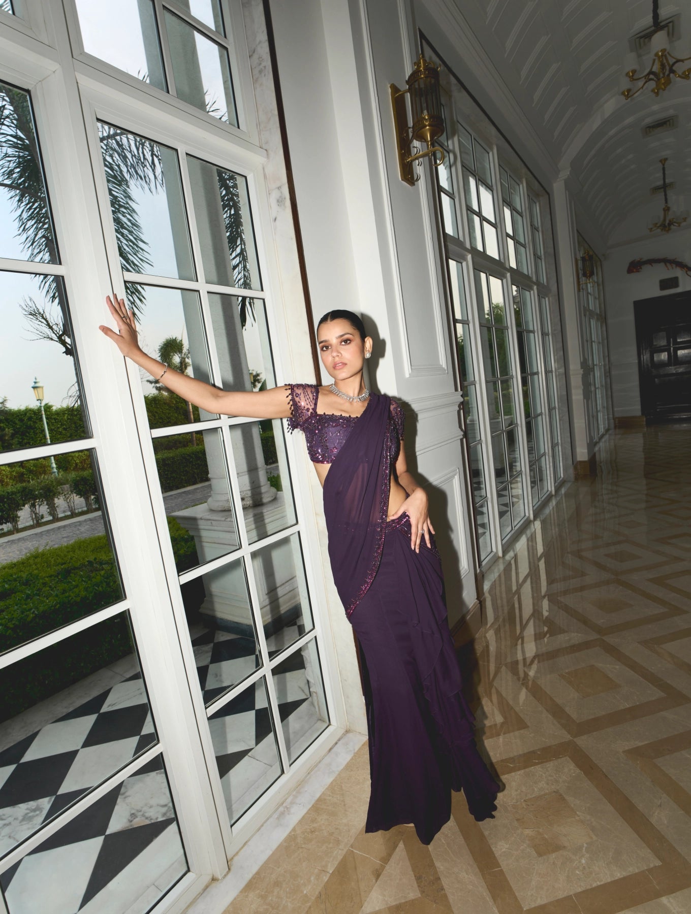 PURPLE TONAL SAREE