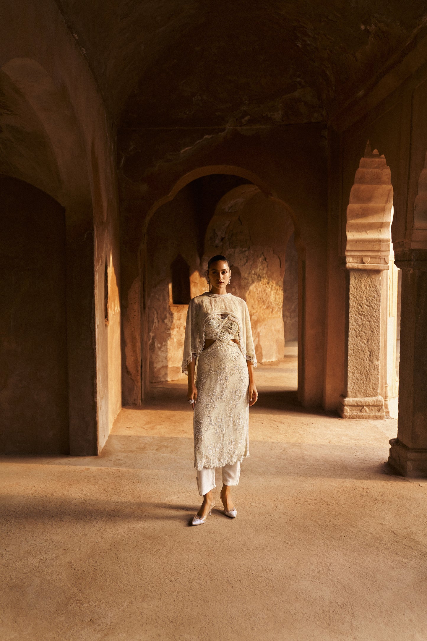 STARLIGHT KURTA AND CAPE SET