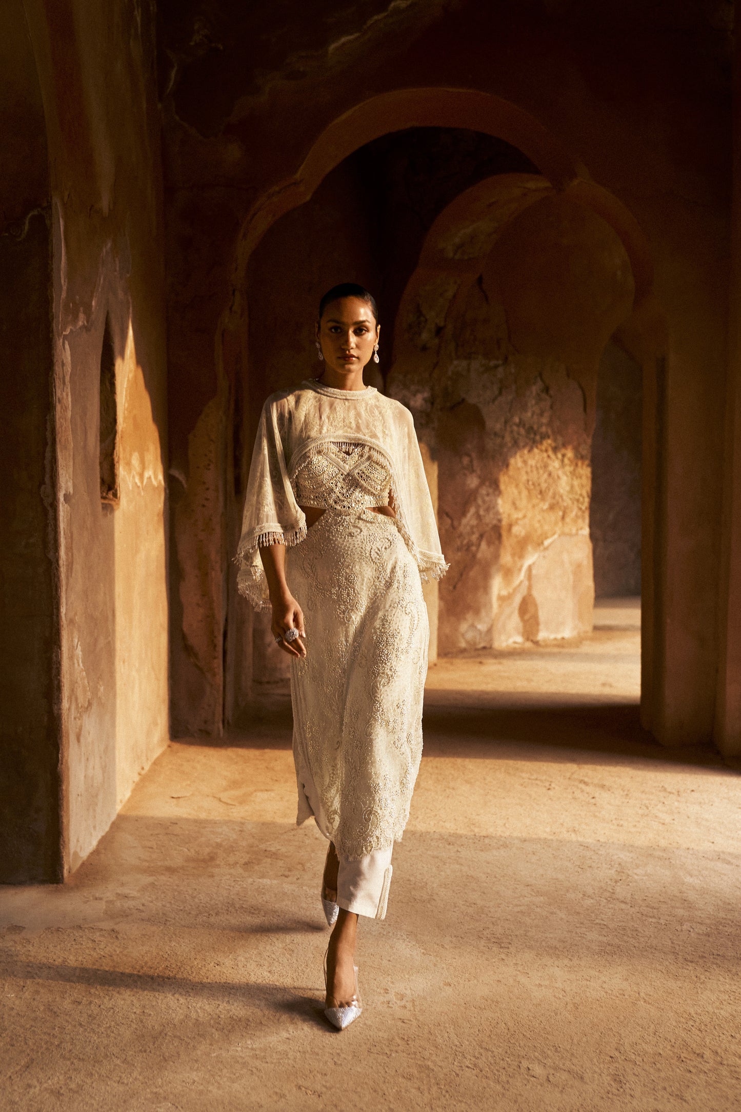 STARLIGHT KURTA AND CAPE SET