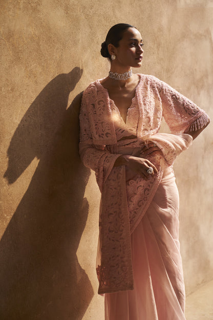 Ethereal empress blouse and saree set