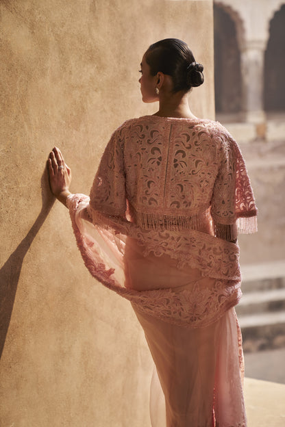 Ethereal empress blouse and saree set