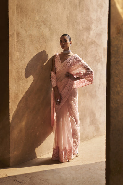 Ethereal empress blouse and saree set