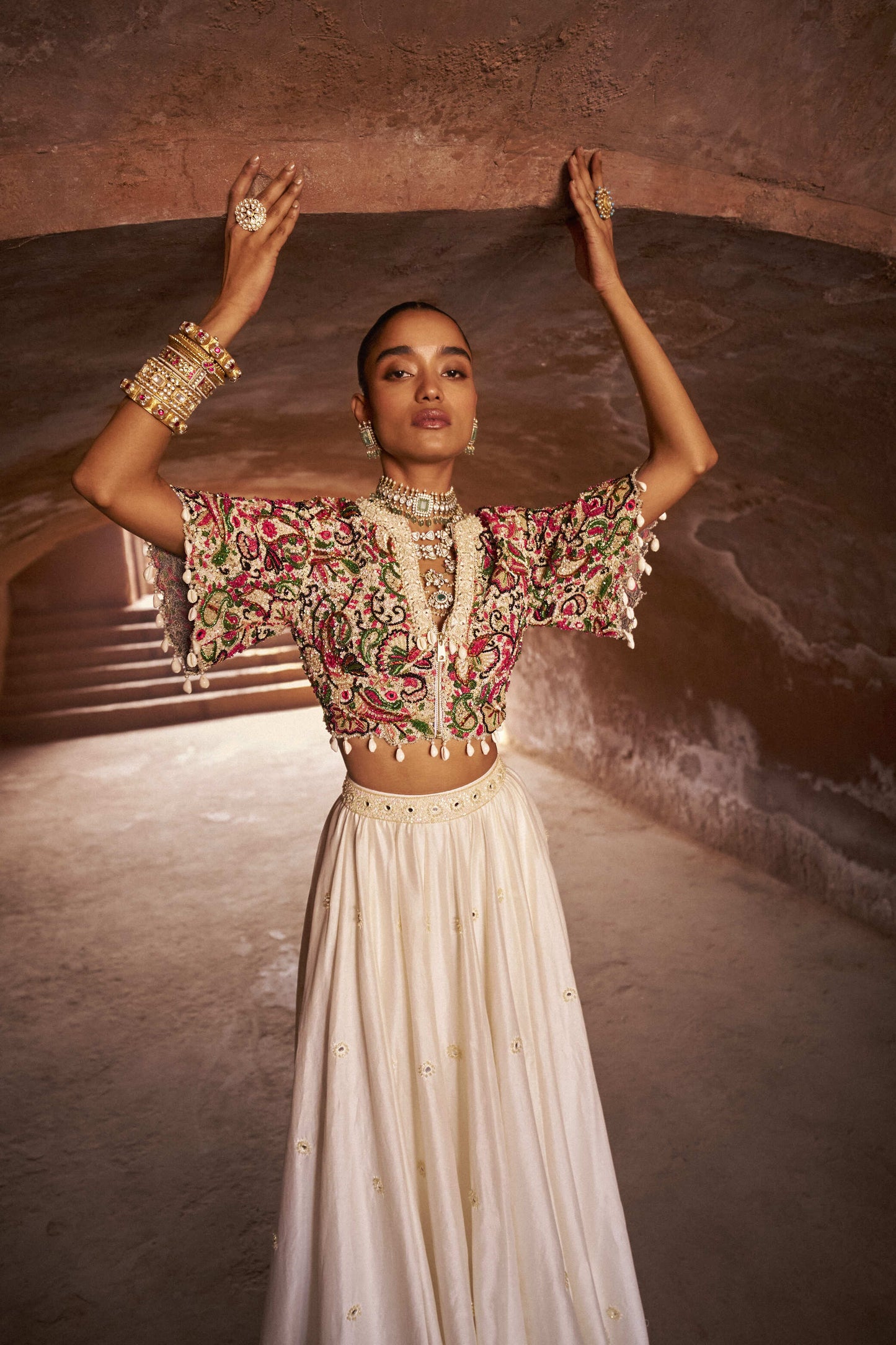 Desert Rose Blouse Lehenga Set