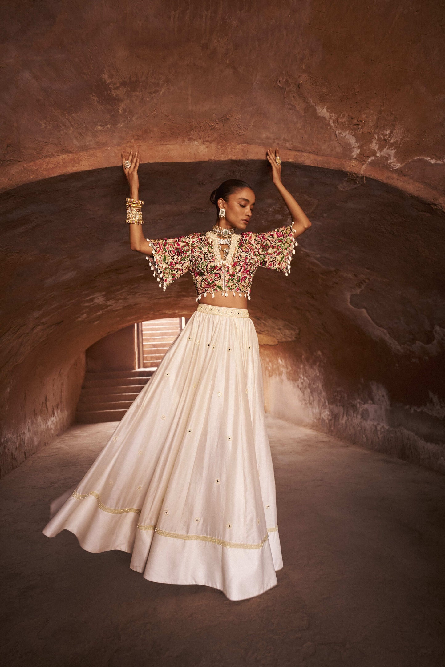 Desert Rose Blouse Lehenga Set