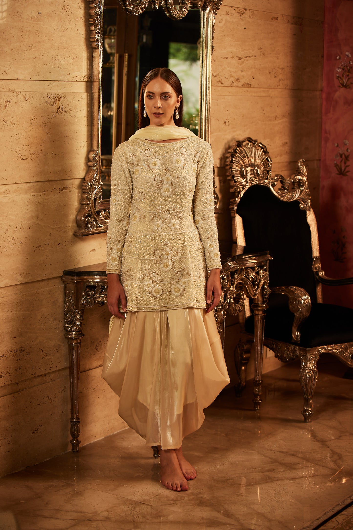 IVORY KURTA SET