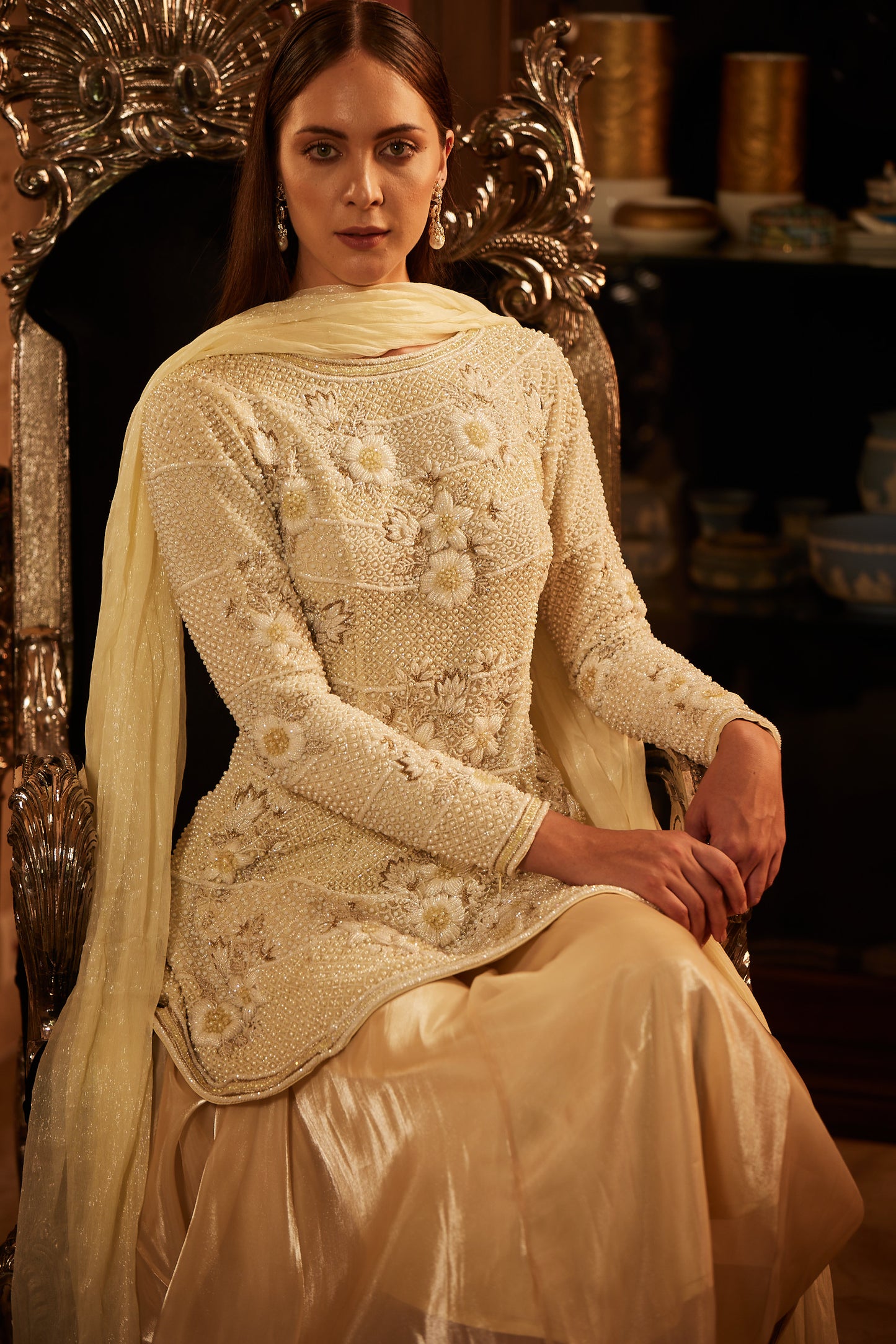 IVORY KURTA SET