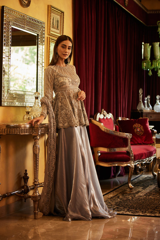 Grey Lehenga Set