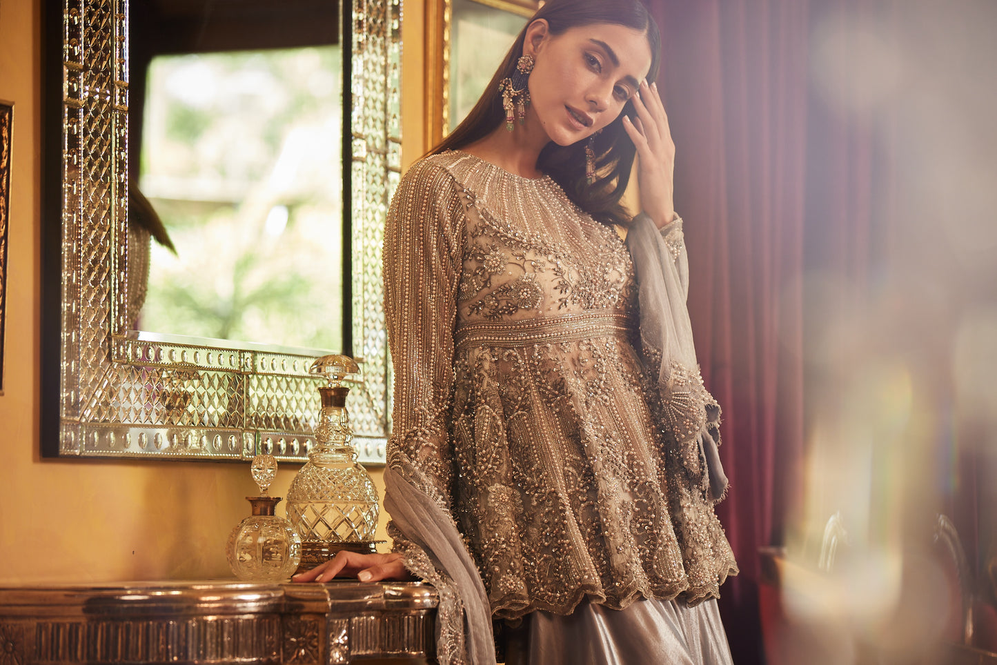 Grey Lehenga Set