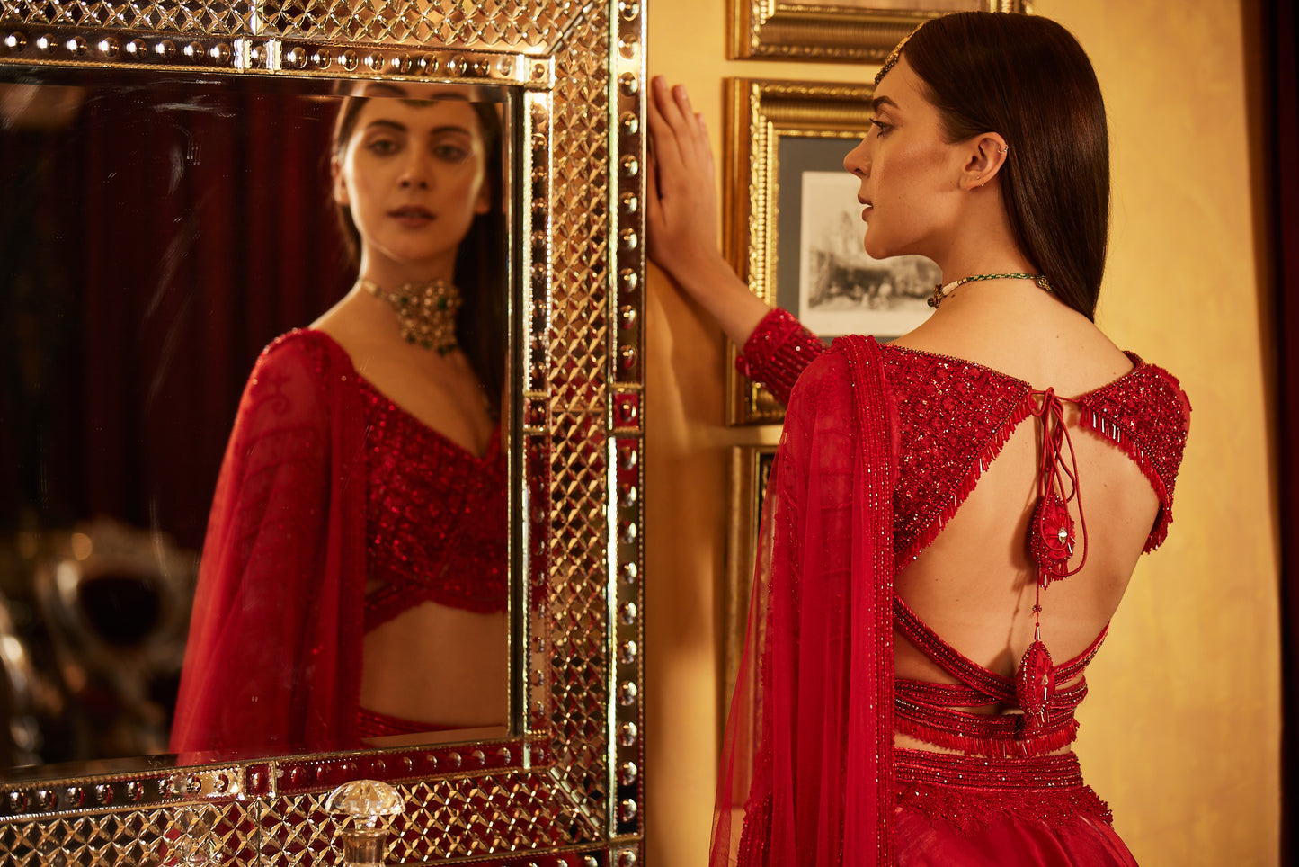 RED LEHENGA SET