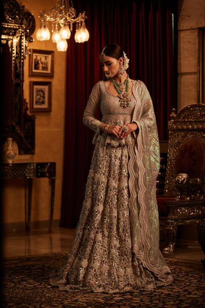 Silver Lace Bridal Lehenga