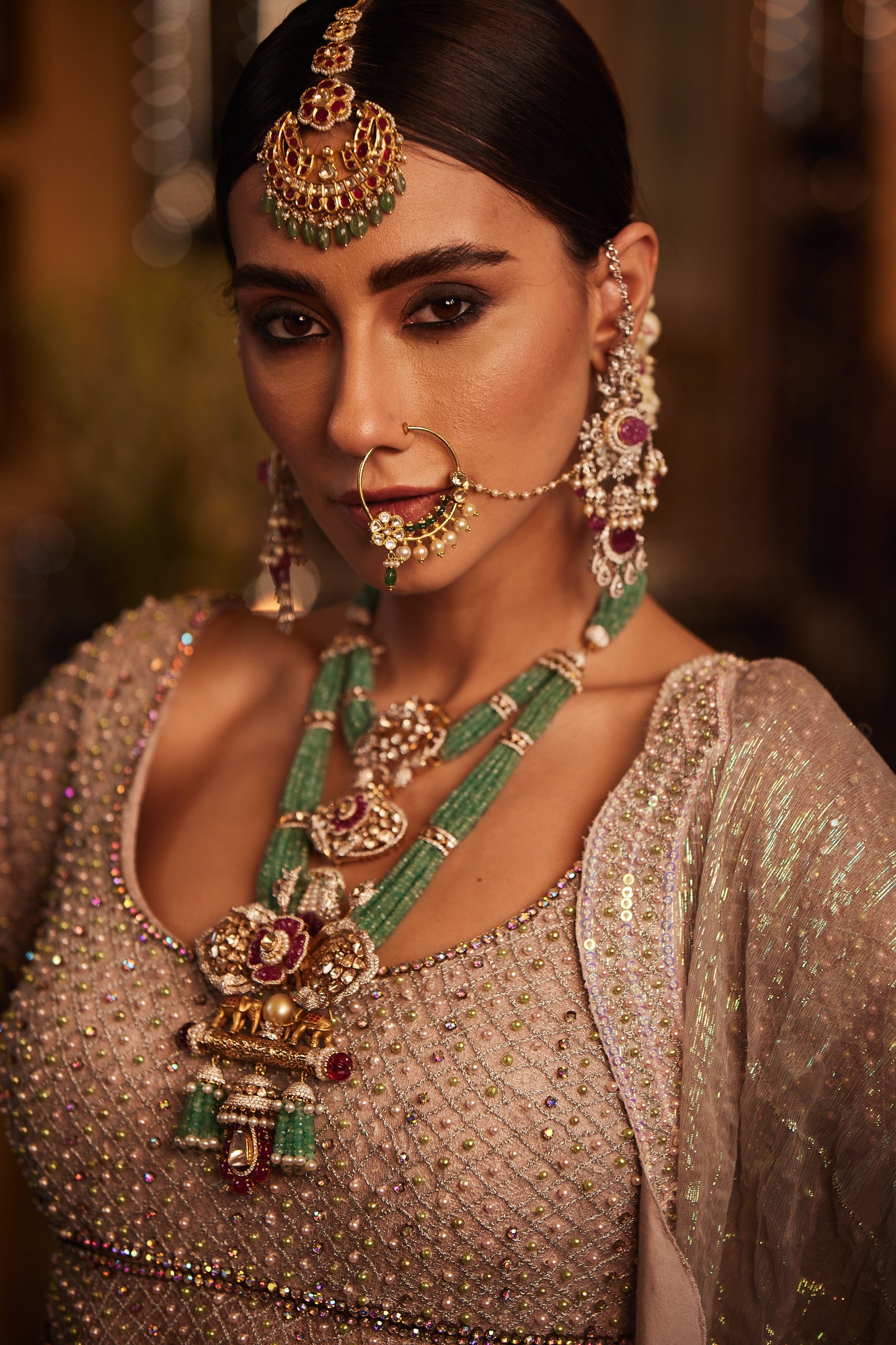 Silver Lace Bridal Lehenga