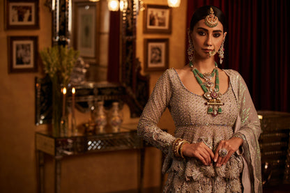 Silver Lace Bridal Lehenga