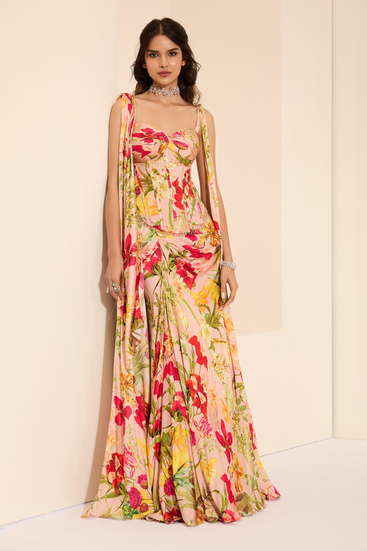Rosy Fantasy Corset & Drape