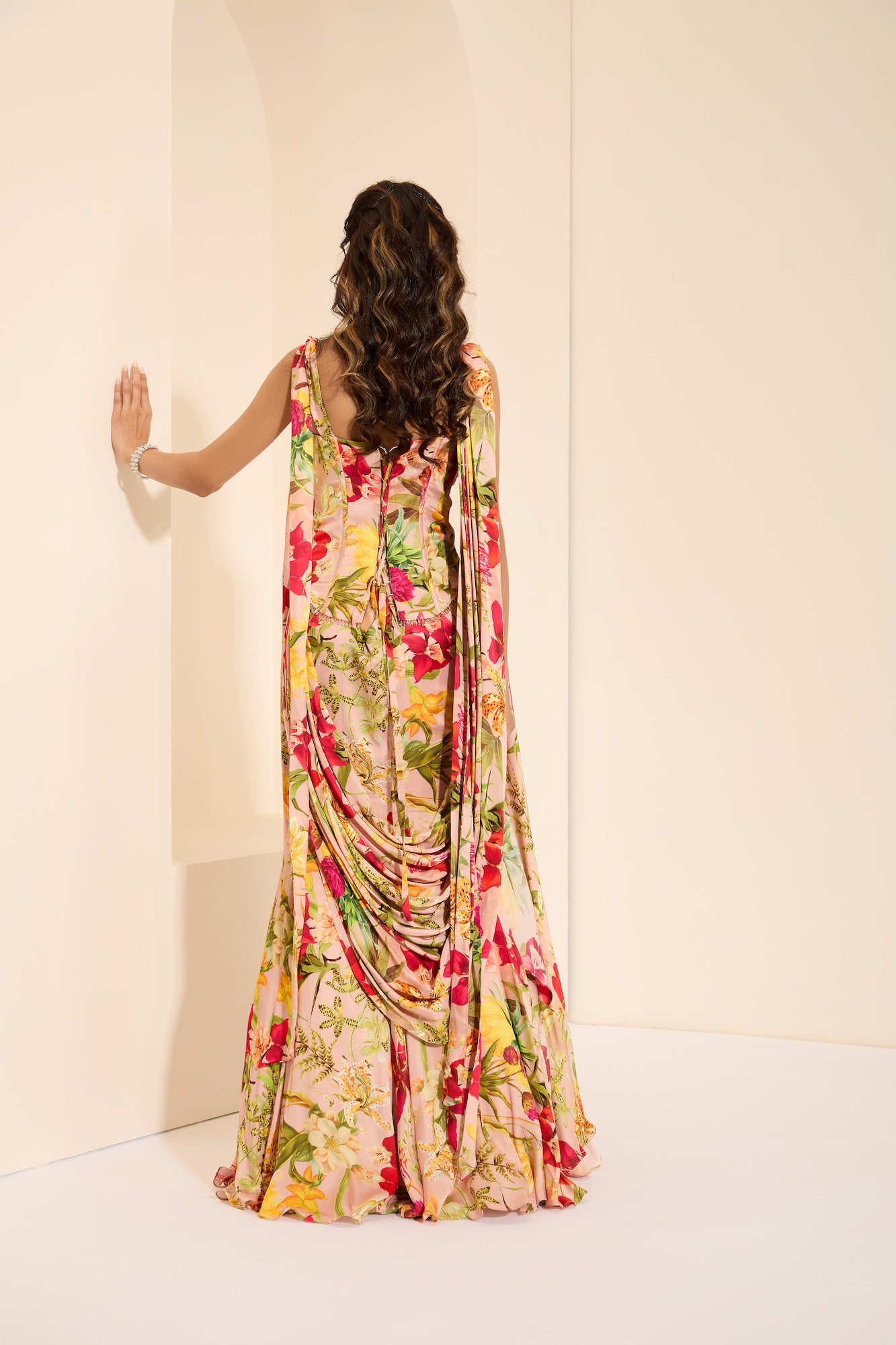 Rosy Fantasy Corset & Drape