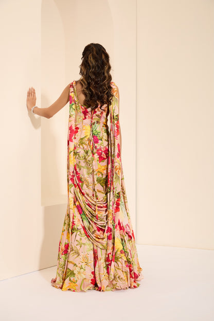 Rosy Fantasy Corset & Drape