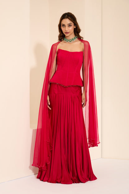 Berry Luxe Corset & Drape