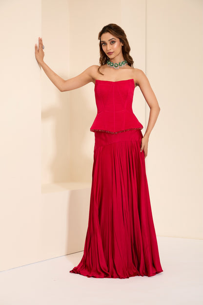 Berry Luxe Corset & Drape