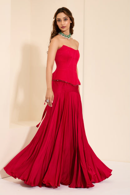 Berry Luxe Corset & Drape