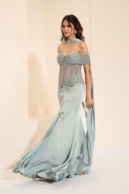 Frosted Dreams Corset and Drape