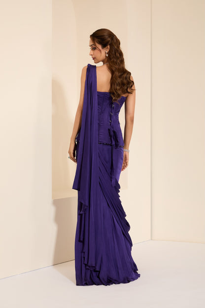 Midnight Plum Corset & Drape
