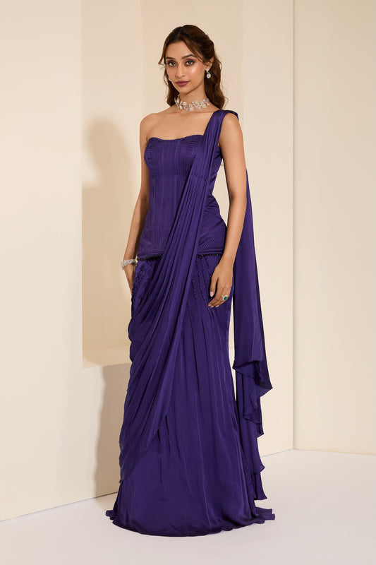 Midnight Plum Corset & Drape