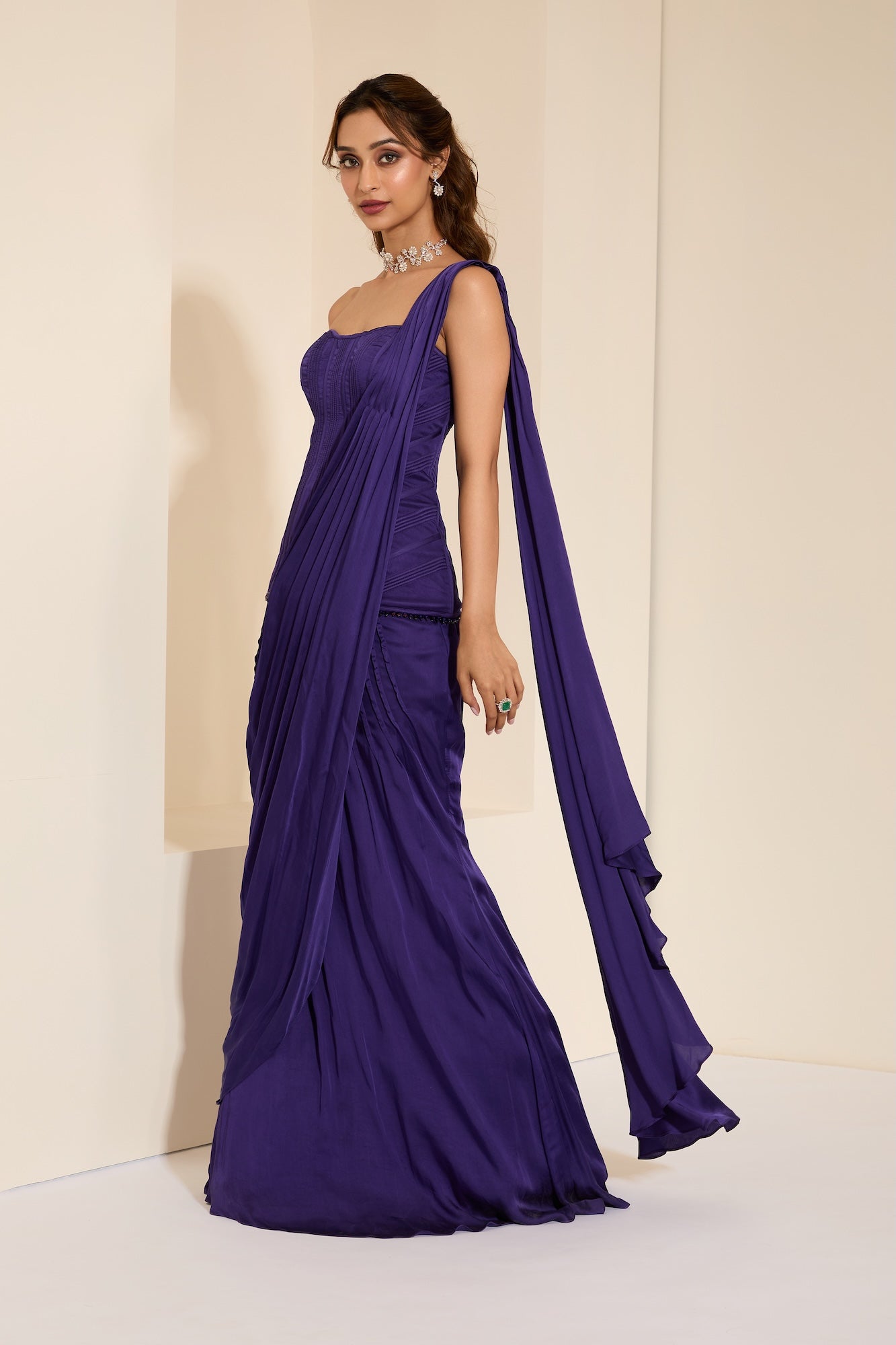 Midnight Plum Corset & Drape