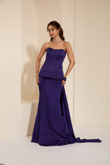 Midnight Plum Corset & Drape
